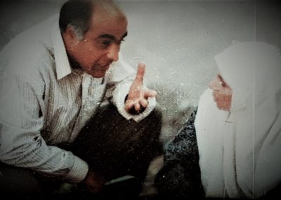 آزیتا لاچینی و مجید بهشتی کارگردان در حال هدایت بازی هنرپیشه